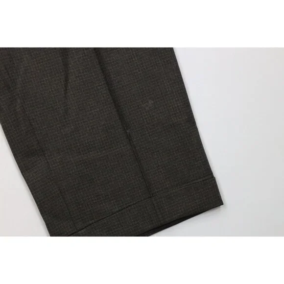 Vintage 90s Streetwear Mens 34x30 Distressed Wool Knit Wide Leg Chino Pants